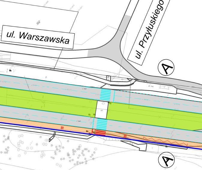 Koncepcja wybudowania buspasa na DK7, pomiędzy Łomiankami a Warszawą, w ciągu ulic: Kolejowej i Pułkowej 48 wyposażone jest w