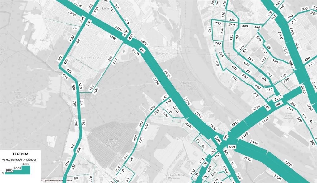Koncepcja wybudowania buspasa na DK7, pomiędzy Łomiankami a Warszawą, w ciągu ulic: Kolejowej i Pułkowej 83 Rys. 6.