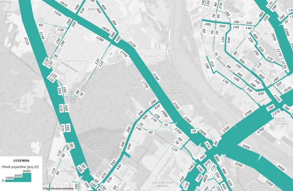 Koncepcja wybudowania buspasa na DK7, pomiędzy Łomiankami a Warszawą, w ciągu ulic: Kolejowej i Pułkowej 94 Rys. 6.43.