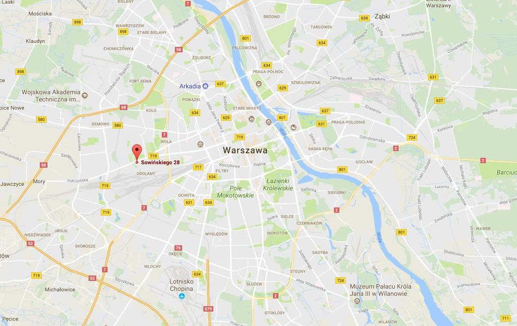 Lokalizacja i dostępność komunikacyjna: Nieruchomość położona w dzielnicy Wola. W sąsiedztwie zabudowa mieszkaniowa wielorodzinna.