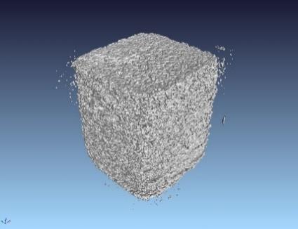 20% HA Zastosowanie metody mikrotomografii komputerowej do określenia struktury kompozytów 99 geometrii zewnętrznej i wewnętrznej próbki pozwala na wyznaczenie stopnia jej porowatości [4].