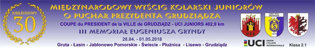 Trasa / Route: Płużnica - Lisewo Klasyfikacja generalna na etapie 3 : Individual classification on stage 3 : Organizator / Organizer: ALKS STAL Grudziądz * 86-300 GRUDZIĄDZ ul.