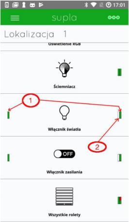 Grupy kanałów - statusy STATUSY 1. Kolumny pokazują ile procentowo w danej grupie kanałów online, a ile offline. Kolor czerwony offline, kolor zielony online.