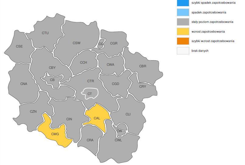 W wynikach badania ankietowego pracodawców kluczowych branż województwa kujawsko-pomorskiego w latach 2014 i 2013 nie występują informacje na temat zawodu monter sieci, instalacji i urządzeń