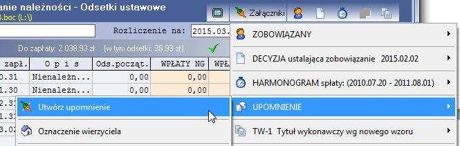 Tytuły wykonawcze.