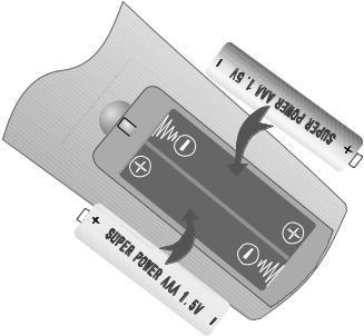11. Włączanie i wyłączanie projektora Włączanie projektora 1. Przed użyciem pilota, włóż do niego dwie baterie. 2. Włącz zasilanie, naciskając przycisk na panel, tak aby światełko zaczęło migać. 3.
