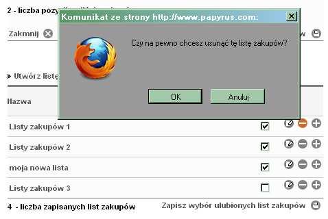 3.6 Edytowanie list(y) zakupów Sposoby i moŝliwości edycji listy zakupów zostały w duŝej części opisane (przy okazji innych tematów) w powyŝej części dokumentu.