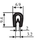 0 mm Materiał: PVC Kolor: CZARNY Opakowanie (m): 150 340.09.