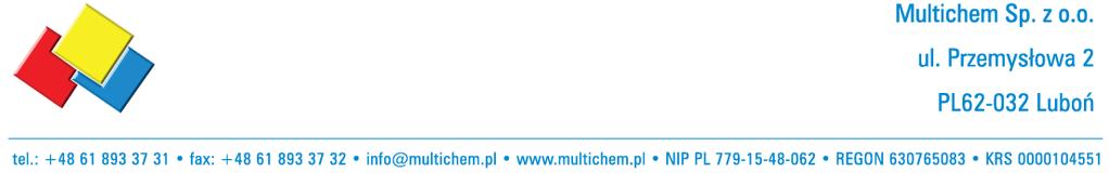 Regulamin konkursu "Kadra Profix 16" 1. Organizator. Organizatorem konkursu pod nazwą "Kadra Profix 16" (zwanego dalej Konkursem ), jest spółka działająca pod firmą Multichem sp. z o.o. z siedzibą w Luboniu, adres: ul.