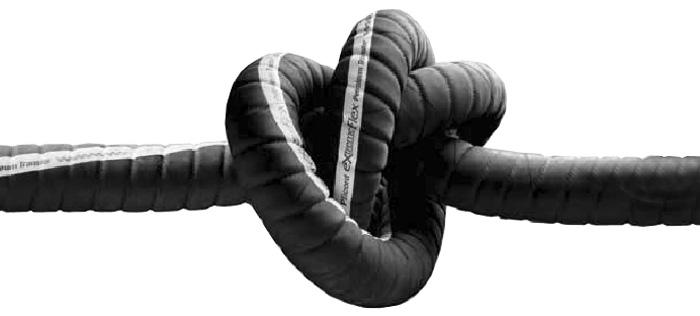 CARACAS Czarna karbowana guma CR (CARACAS 30%) Od -54 C do +70 C (CARACAS 50%) Lekki, elastyczny wąż ssawno-tłoczny przeznaczony do przesyłu płynnych produktów przemysłu petrochemicznego.