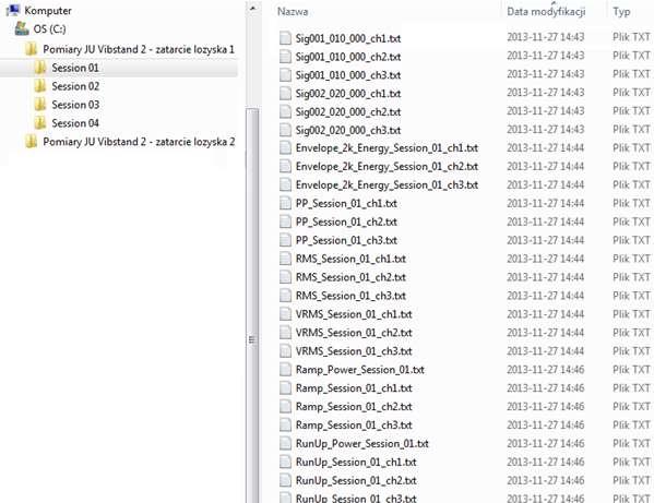 2.1.3 Schemat zapisu plików Przed uruchomieniem programu, użytkownik wybiera ścieżkę, gdzie będą zapisywane pomiary. Użytkownik wybiera folder, w którym będą tworzone foldery sesji.