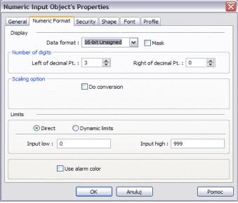 Rys. 24. Właściwości obiektu Numeric Display 6. Uwagi końcowe 1. Producent zastrzega sobie prawo do wprowadzania ciągłych poprawek i ulepszeń. 2. Produkt może nieznacznie różnić się od fotografii. 3.