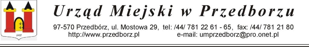 Oznaczenie sprawy: IRŚ.271.1.13.2017 Zamawiający: Gmina Przedbórz 97-570 Przedbórz ul. Mostowa 29 tel. +48 (0447812261) http://bip.przedborz.