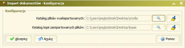 Pola: Katalog plików wyeksportowanych Katalog kopii zaimportowanych plików Wczytaj SEDU020 Wczytanie SEDU020 wywołuje uruchomienie procesu wczytania dokumentów SEDU020.
