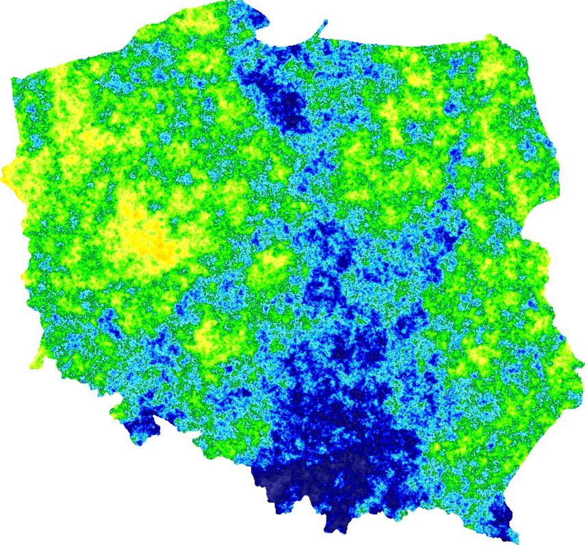 6 5 Współrzędna - Y (m) - Coordinate 4 3 2 1965 7 6 5 4 3 2 197 2 3 4 5 6 7 8 Współrzędna