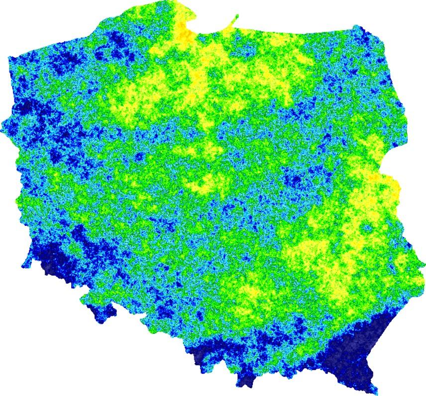 Rozdział VI: Analiza struktury przestrzennej MSDO opartej na semiwariogramach danych znormalizowanych 7 6 5