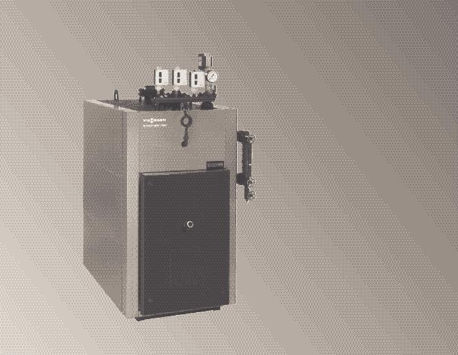 Vitoplex 100 LS Typ SXD, 10 do 1 kw 20 do 2 kg/h Olejowo-gazowy niskociśnieniowy kocioł parowy lub olejowo-gazowy niskotemperaturowy kocioł wodny Z palnikiem wentylatorowym