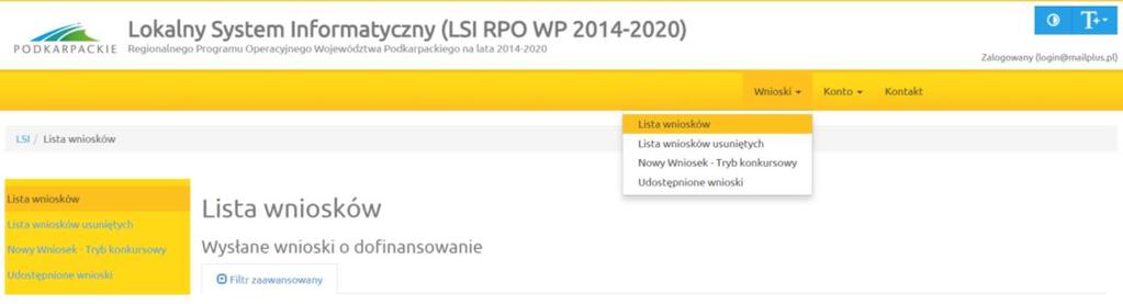Wniesienie sprzeciwu jest niemożliwe w przypadku uprzedniego udostępnienia do edycji wersji roboczych wniosków o dofinansowanie innym podmiotom.
