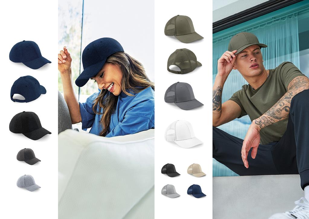 677 B646 CZAPKA Z DASZKIEM JERSEY ATHLEISURE CZAPKA W MIEJSKIM STYLU Bawełna Dżersej 85% poliestrowy/ 15% bawełniany panel przedni oraz daszek Odczepiana metka TearAway ułatwiająca przemetkowanie