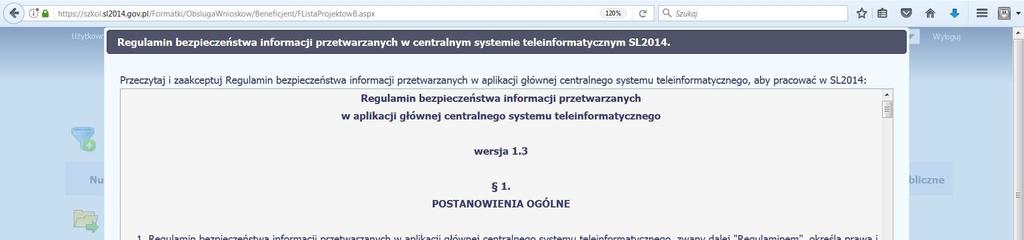 SL2014 od podpisania umowy Należy zapoznać się z Podręcznikiem