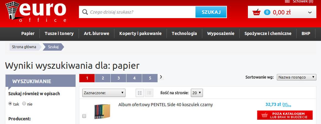 papier): Sekcji specjalnych: banerów promocyjnych na stronie głównej sklepu,