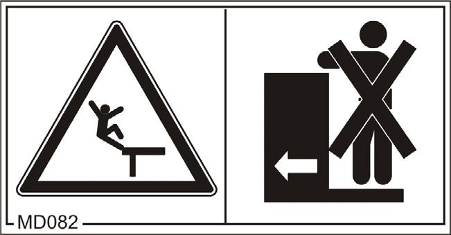 Nigdy nie sięgać w strefę zagrożenia, jeśli przy dołączonym wałku przekaźnikowym/instalacji hydraulicznej/instalacji elektronicznej pracuje silnik ciągnika.