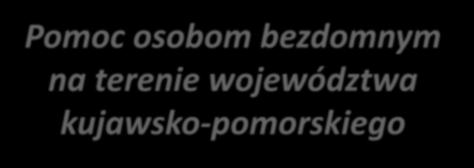 Pomoc osobom bezdomnym na terenie województwa