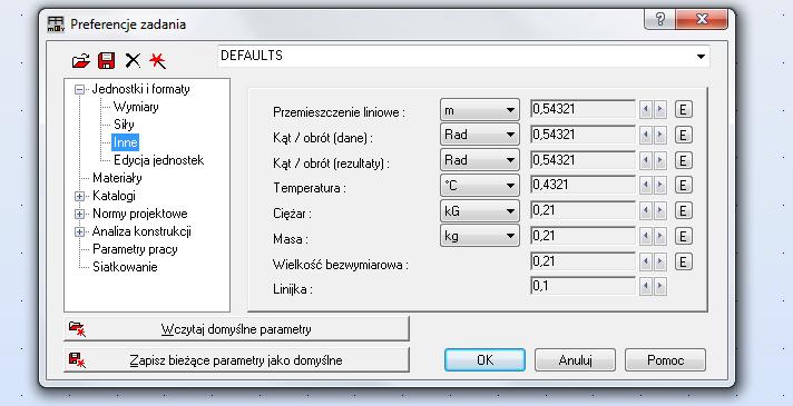 2. Ustawienie preferencji zadania Ustalenie