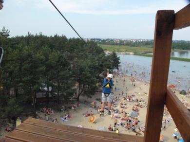 Linowy w Janowie Lubelskim 6 tras o różnych stopniach trudności, jeden z największych