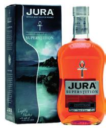 46 % ISLE OF JURA SUPERSTITION whisky single malt pochodząca z wyspy Jura.