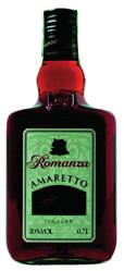 LIKIER AMARETTO ROMANZA Likier włoski migdałowy o słodkim smaku i lekkiej goryczce. Doskonały jako składnik ciast, deserów oraz drinków.