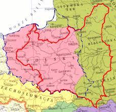 po I Wojnie Światowej po II Wojnie Światowej za Króla Bolesława Chrobrego Przypomnijmy mapę Królestwa Polskiego przed