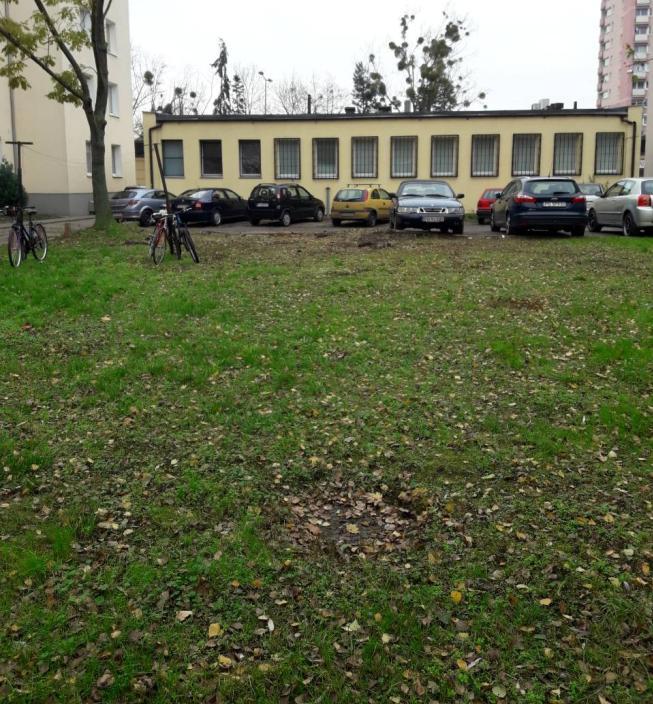 3 Podstawa opracowania: Jako podstawę opracowania posłużyła mapka geodezyjna. Przygotowano koncepcję przebudowy miejsc parkingowych dla samochodów.