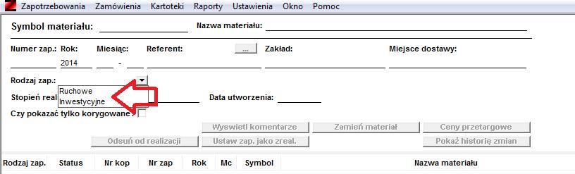 Tworzenie zamówienia inwestycyjnego Nie ma możliwości utworzenia zamówienia inwestycyjnego