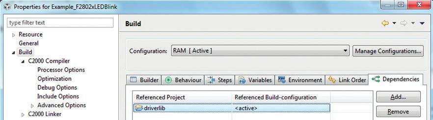 Rysunek 7. Okno ustawiania zależności projektu or migrate the project to one of the available compiler versions by adjusting project properties. 5.