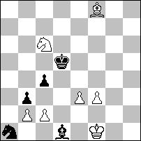 W nowej wersji bsc1 jest niezbędny w obu bliźniaczych pozycjach, a rozwiązanie pozostaje identyczne. 1.G:d7=bG Wb4 2.S:b4=bS Hd5# b) 1.S:c1=bS Wf7 2.G:f7=bG Gd5#.