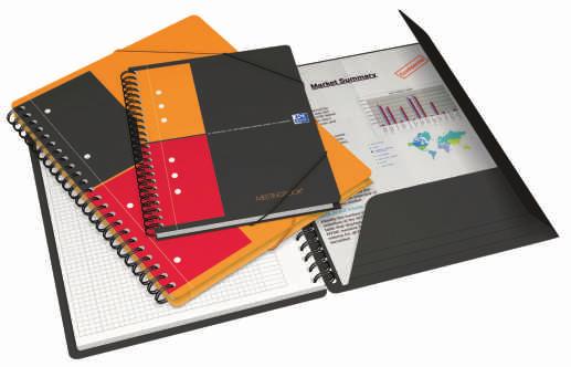 Optik Paper o gramaturze 80 g/m 2 Ko³onotatnik Oxford Activebook - ko³onotatniki z dodatkow¹ stron¹ z kieszeni¹