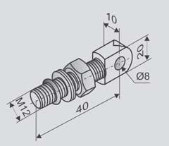 Numer produktu: 105520 stal ocynkowana śruba strzemieniowa M10x50 mm ze sworzniem Ø8 mm i gwintem M10x50 mm 1x nakrêtka M10 + podk³adka zabezpieczaj¹ca + O-ring, maksymalna d³ugośæ śruby w napêdzie