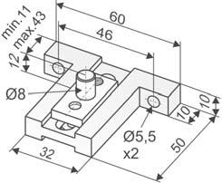 AKCESORIA B21-1 p³yta dla FÜ >10 mm FV L = 420 B21-2 p³yta dla FÜ >10 mm FV L = 1200 B21-3 p³yta dla FÜ >10 mm FV L = 2000 B22 p³yta do przesuniêcia otworów monta owych Monta nawierzchniowy na