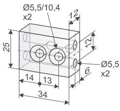 wewn¹trz, na zewn¹trz, monta sztywny napêdu KS2, mo liwe konsole skrzyd³owe F17, (FAH min. 700 mm).