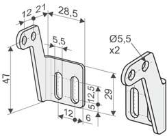 Numer produktu: 523997 stal nierdzewna 4x torx śruba M5x10, 2x torx śruba M5x16, 4x podk³adka A 5,3 K129 Monta