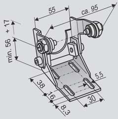 KONSOLE PLA KONSOLE RAMOWE Napêdy Spindle wrzecionowe drives K5 Monta nawierzchniowy po przeciwnej stronie do zawiasów na ramie, s³upie lub ryglu, otwieranie na zewn¹trz, okno dachowe lub pionowe, mo