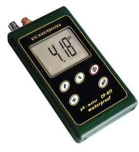 ph-metrycznej Gwarancja 2 miesięcy. PRZYRZĄDY POMIAROWE FIRMY ELMETRON Nr kat. 3.0.5 Wooszczeny P-metr CP-4 Funkcja ph mv C Zakres 0.0 4.0 ph 0 999.9 mv -50.0 99.9 C Rozzieczość 0.0 ph mv 0.