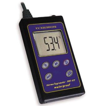 0 C Rozzieczość temperatury 0, C Dokłaność temperatury ±0,8 C Czujnik SHT-75 Zakres punktu rosy -99.9 70.0 C Zakres pomiaru temp. -50.0 00.