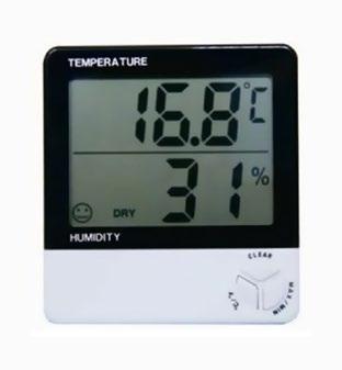 temperatura wewnątrz pomieszczenia RH - wigotność wewnątrz pomieszczenia Min/Max - oczyt minimanej i maksymanej temperatury i wigotności zapamiętanej poczas okonanego pomiaru.