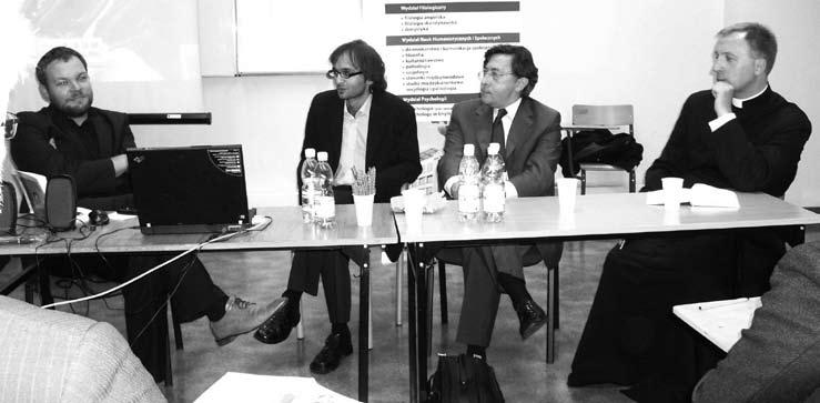 6. Komu potrzebna jest filozofa prawa? Refleksje po dyskusji okrągłego stołu Dr Bartosz Brożek (moderator), ks. prof. Franciszek Longchamps de Bérier, prof. Jerzy Zajadło, dr Wojciech Załuski i prof.