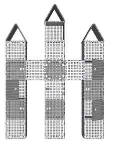 Add connections which will make the structure stable, take the front panels off the cubes or mount them on hinges.