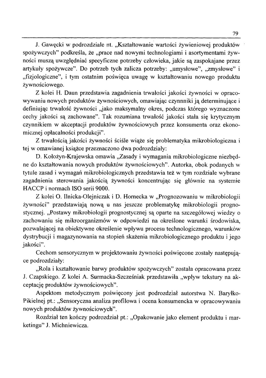 J. Gawęcki w podrozdziale nt.