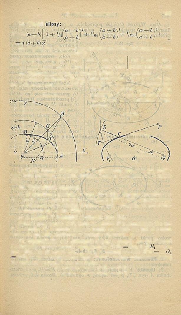 VI. Geonietrya analityczna. 107 U = n 14. Obwód D la o b lic z e n ia ilo śc i. t ( a - f ii) m ożna u ż y ć ta b lic str. 2 21, p o d sta w ia ją c o - f i = n; dla ułatw ienia obliczeń ilości v.