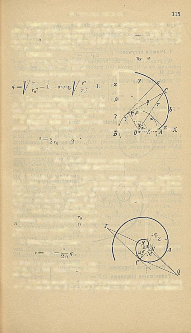 VI. Geometrya analityczna. 2. Wykreślenie (rys. 2 5): B D równo pólobwodow i koia A B, jako też sam pótobwód, podziel na jed nakow ą ilość rów nych części (w rys.